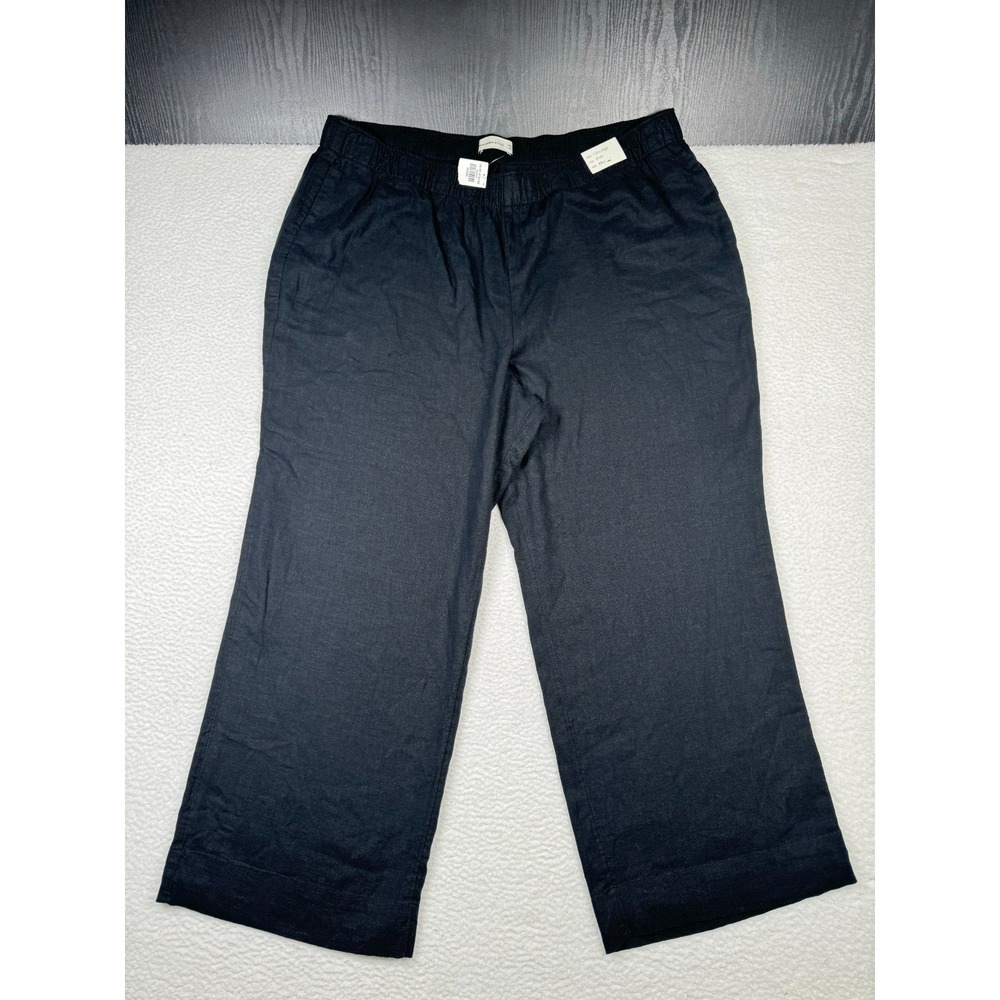 NEW - Abercrombie & Fitch Wide Pants Black 2XL - 42x29.5 Ultra High Rise Cropped